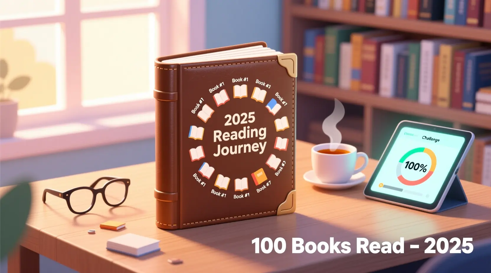 Годовой книжный челлендж завершен: 100 книг за 2025 год прочитаны