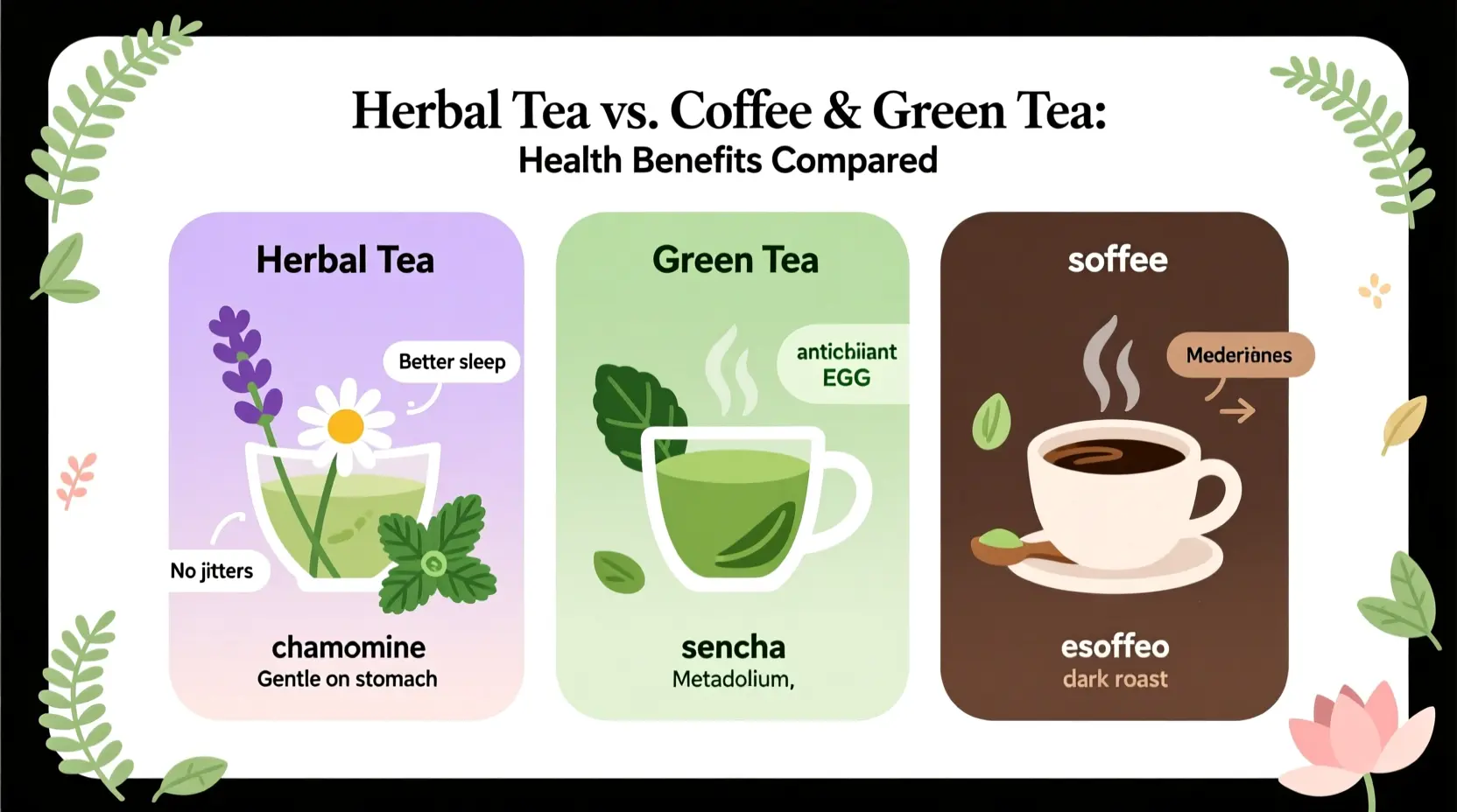 Польза травяного чая, в сравнении с кофе и зеленым чаем. Перешел на травяной чай с августа этого года и не жалею