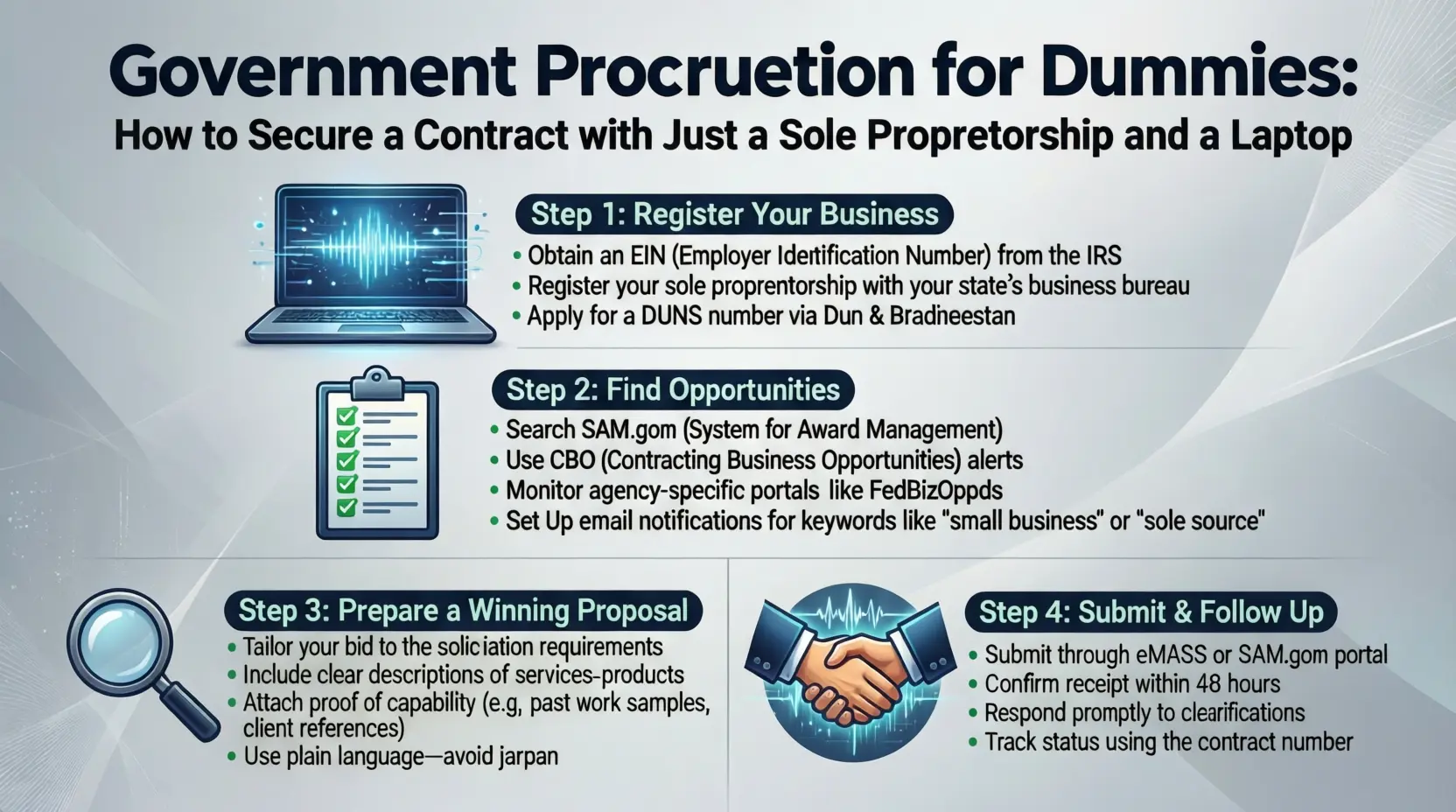 Госзакупки для чайников: Как забрать контракт, если у тебя только ИП и ноутбук