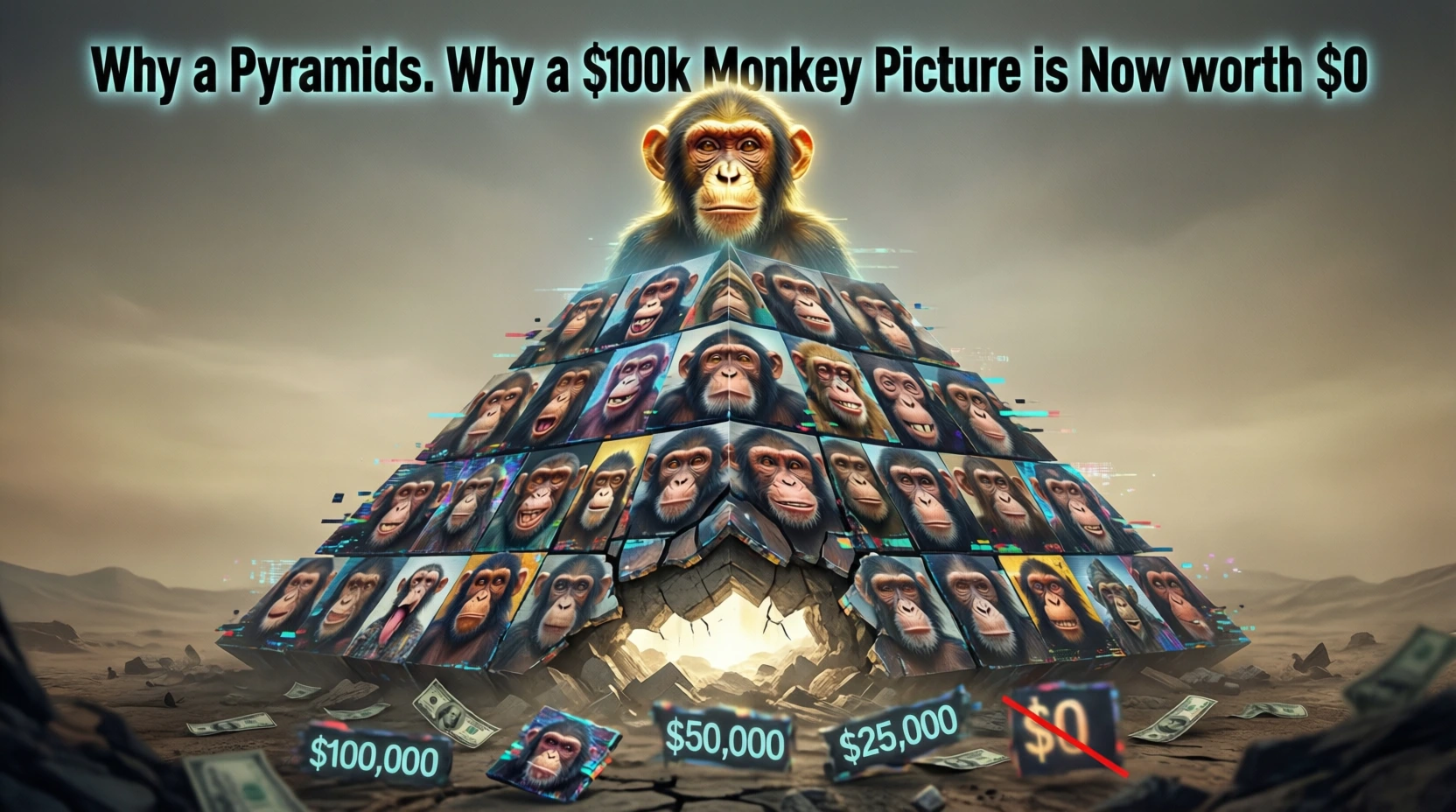 NFT-пирамиды: почему картинка обезьяны за $100k теперь стоит $0