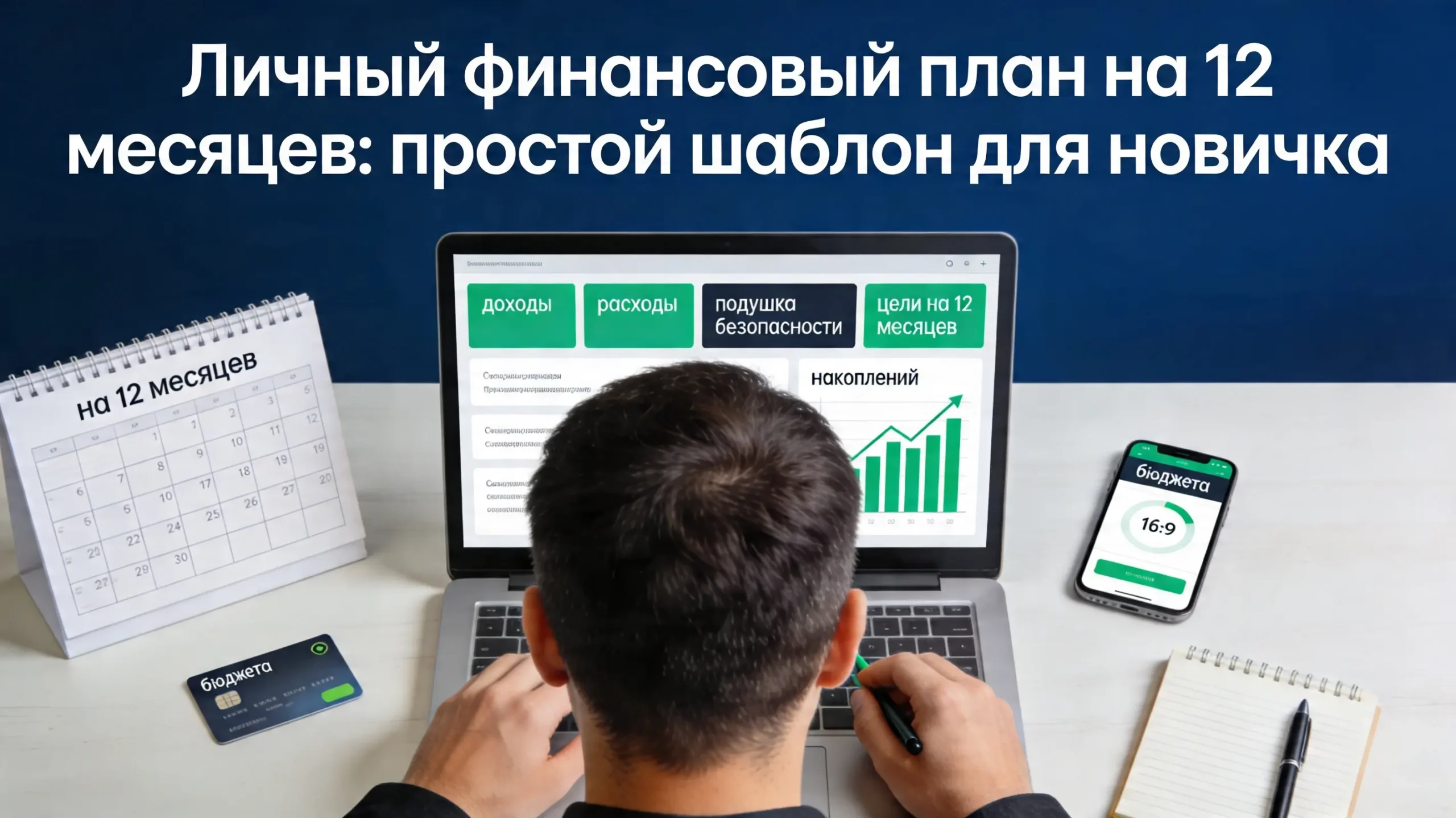 Личный финансовый план на 12 месяцев: простой шаблон для новичка