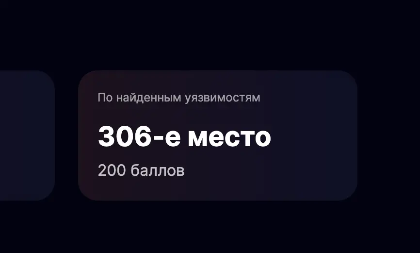 306‑е место в рейтинге Баг-Хантеров, на Standoff365 за 11 дней